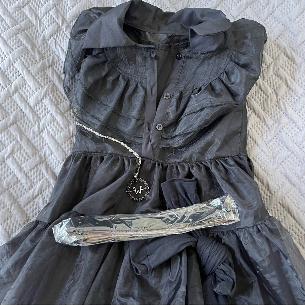 Wednesday Addams halloween costume size 7-8